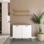 Hanah Home Armario Multiusos Blanco y Nogal